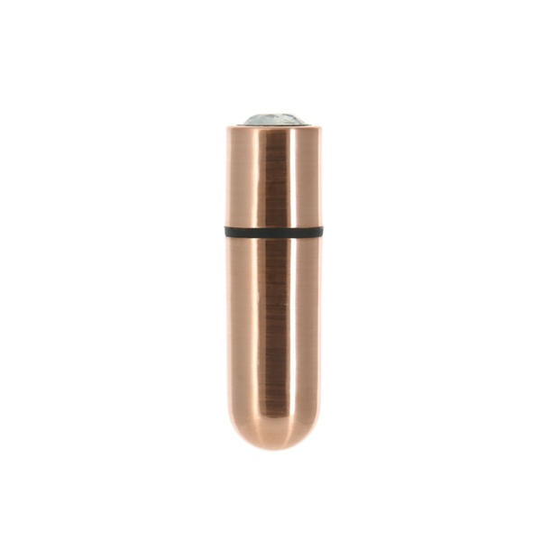 PowerBullet First-Class Bullet 2.5″ з Key Chain Pouch, Rose Gold, Віброкуля, 9 режимів вібрації TM0000577 фото