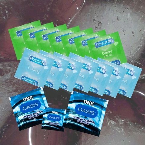 Набір Pasante Delay Infinity &ndash; 7 шт., Pasante Cooling &ndash; 7 шт., ONE Oasis 4,5 г &ndash; 3 шт. MM1606 фото