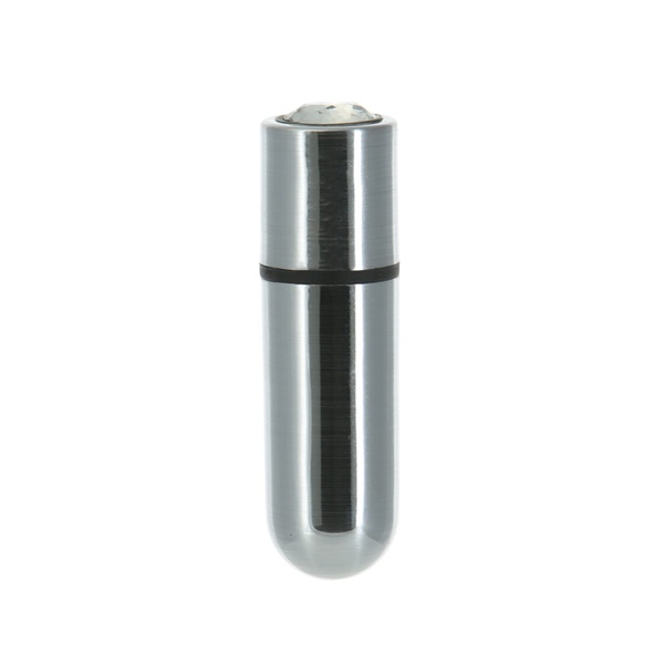 PowerBullet First-Class Bullet 2.5″ with Key Chain Pouch, Silver, Віброкуля, 9 режимів вібрації TM0000578 фото