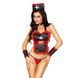 Костюм медсестри SIENA SET S/M - Passion, трусики, ліф-фартушок, головний убір, нарукавники EL13702 фото 4