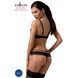 Комплект білизни Passion Exclusive NORTH SET XXL/XXXL, black, ліф і трусики з елементами під латекс PS24009 фото 9