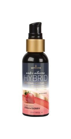 Змазка водно-силіконова Sensuva Hybrid Strawberry (57 мл) без цукру, можна для оральних пестощів SO3240 фото