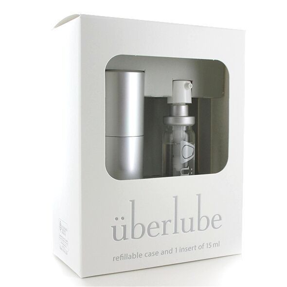 Преміум лубрикант 3в1 на силіконовій основі Uberlube Good-to-Go Silver (15 мл) + кейс SO4877 фото