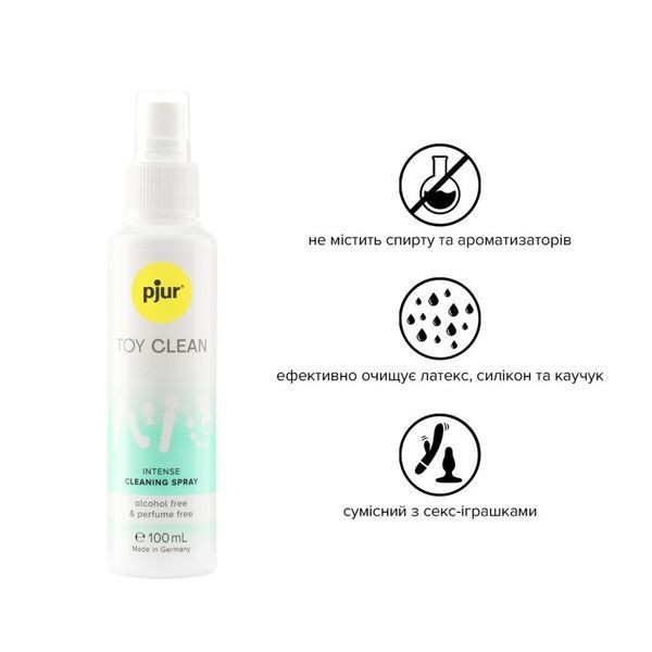 Антибактеріальний спрей для секс-іграшок pjur Toy Clean 100 мл, без спирту, делікатний PJ12930 фото