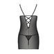 Сорочка з вирізами на грудях, стрінги Passion LOVELIA CHEMISE S/M, black SO4760 фото 13