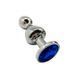 Металева анальна пробка Wooomy Lollypop Double Ball Metal Plug Blue M діаметр 3,1 см, довжина 9,4 см SO7422 фото 5