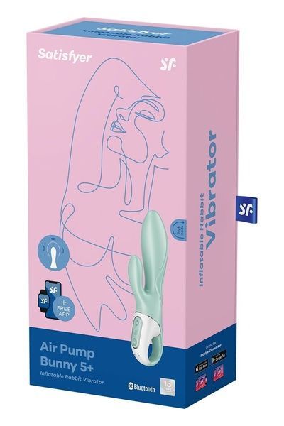 Смарт вібратор-кролик Satisfyer Air Pump Bunny 5+ (м`ята упаковка) SO6718-R фото
