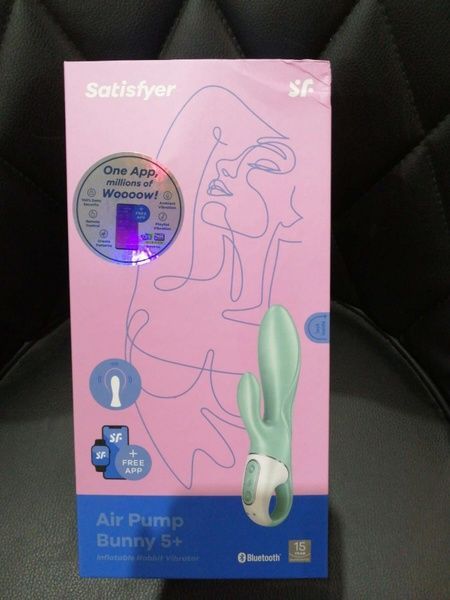 Смарт вібратор-кролик Satisfyer Air Pump Bunny 5+ (м`ята упаковка) SO6718-R фото