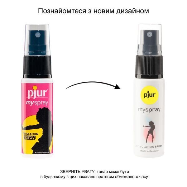Збуджувальний спрей для жінок pjur myspray 20 мл, з екстрактом алое, ефект поколювання PJ10470 фото