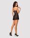 Еротичний мереживний комплект із сіточкою Obsessive 838-BAB-1 babydoll & thong black L/XL, чорний, п SO7182 фото 4