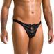 Чоловічі сліпи на шнурівці Passion 044 SLIP BEN S/M Black, екошкіра, люверси SO7604 фото 1