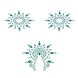 Пестіс з кристалів Petits Joujoux Gloria set of 3 - Green/Blue, прикраса на груди та вульву SO3132 фото 4