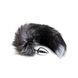 Металева анальна пробка Лисячий хвіст Alive Black And White Fox Tail M, діаметр 3,4 см SO6322 фото 8