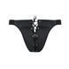 Чоловічі сліпи на шнурівці Passion 044 SLIP BEN S/M Black, екошкіра, люверси SO7604 фото 5