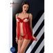 Прозорий пеньюар з відкритими грудьми CHERRY CHEMISE red XXL/XXXL - Passion Exclusive, трусики PS25503 фото 10