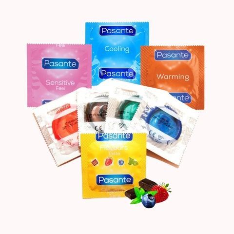 Pasante &ndash; 30 шт (Cooling, Warming, Sensitive, Blueberry, Strawberry, Chocolate) MM2069 фото