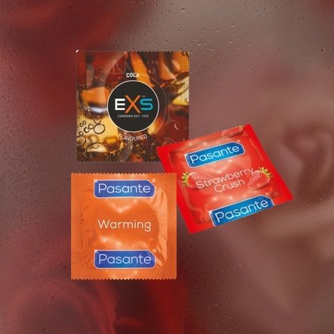 Smooth Selection 30+6: EXS Cola Flavoured - 7 шт, Pasante Taste Strawberry - 15 шт, Pasante Warming - 14 шт MM2317 фото