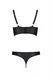 Комплект з екошкіри Passion MALWIA BIKINI 4XL/5XL black, з люверсами та ремінцями, бра, трусики SO7096 фото 8
