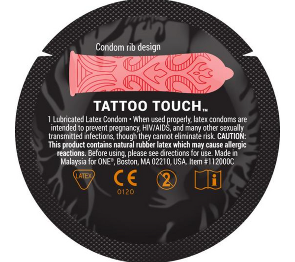 ONE Tattoo Touch Red - з ребристою поверхнею у вигляді тату MU0113 фото