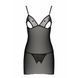 Сорочка з вирізами на грудях, стрінги Passion LOVELIA CHEMISE XXL/XXXL, black SO4761 фото 12