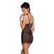 Сорочка з вирізами на грудях, стрінги Passion LOVELIA CHEMISE XXL/XXXL, black SO4761 фото 9