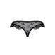 Трусики з оборками Passion Exclusive DONIA THONG XXL/XXXL, black PS25903 фото 12