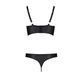 Комплект з екошкіри Passion MALWIA BIKINI 4XL/5XL black, з люверсами та ремінцями, бра, трусики SO7096 фото 4