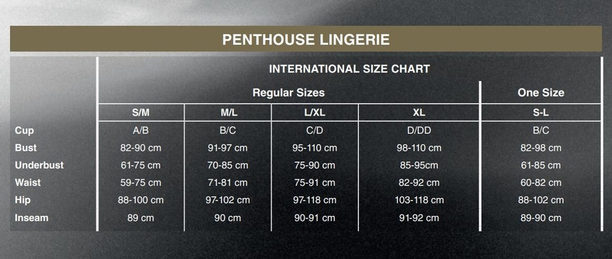 Бодістокінг з імітацією ліфа Penthouse - High Profile Black XL SO5266 фото