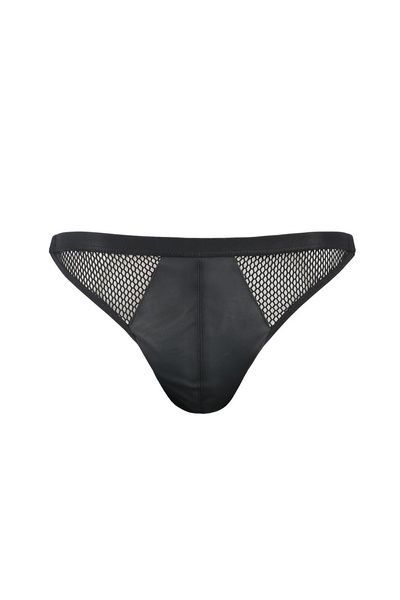 Чоловічі відкриті сліпи Passion 034 OPEN LUKE L/XL Black, екошкіра SO7573 фото