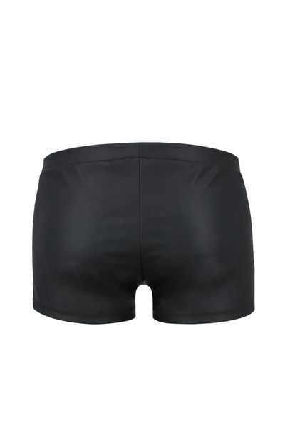 Чоловічі шкіряні боксери з клапаном Passion 050 SHORT PATRICK XXL/XXXL Black SO7623 фото