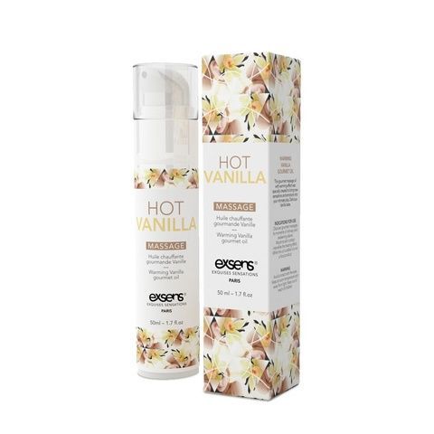Масажна олія EXSENS Hot Vanilla 50мл розігріває, без цукру, без парабенів, їстівна SO2357 фото