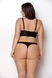 Комплект з екошкіри Passion MALWIA BIKINI 6XL/7XL black, з люверсами та ремінцями, бра, трусики SO7097 фото 6
