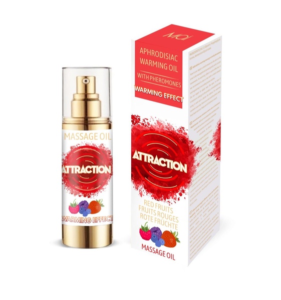 Розігрівальна масажна олія з феромонами MAI PHEROMON MASSAGE OIL — RED FRUITS (30 мл) SO3953 фото