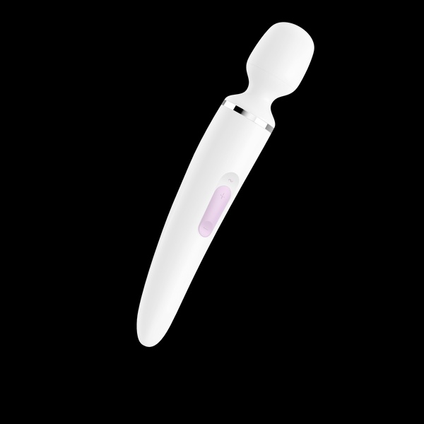 Вібромасажер Satisfyer Wand-er Woman (White/Chrome), водонепроникний, потужний, розмір XXL SO3458 фото