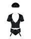 Еротичний костюм поліцейського Obsessive Police set S/M, black, топ, шорти, кепка, пояс, портупея SO7725 фото 7