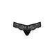 Мереживні трусики-танга з атласним бантиком Passion NAJA THONG XXL/XXXL, black SO5366 фото 11
