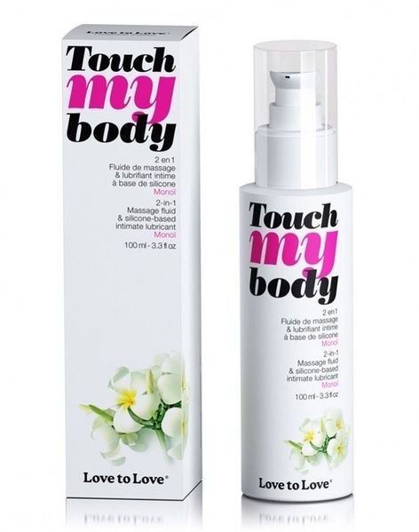 Масажний гель і змазка 2в1 Love To Love TOUCH MY BODY Monoi (100 мл) зволожувальний SO2701 фото