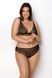 Комплект білизни Passion AMBERLY SET 4XL/5XL black, ліф, трусики бразиліана, люрексова нитка SO7055 фото 5