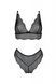 Комплект білизни Passion AMBERLY SET 4XL/5XL black, ліф, трусики бразиліана, люрексова нитка SO7055 фото 7