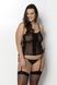 Сітчастий корсет з екошкіри Passion MALWIA CORSET 4XL/5XL black, з люверсами та знімними пажами SO7098 фото 5