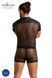 Комплект сітчастої чоловічої білизни Passion 052 SET MICHAEL L/XL black, сорочка, боксери, заклепки SO7624 фото 12