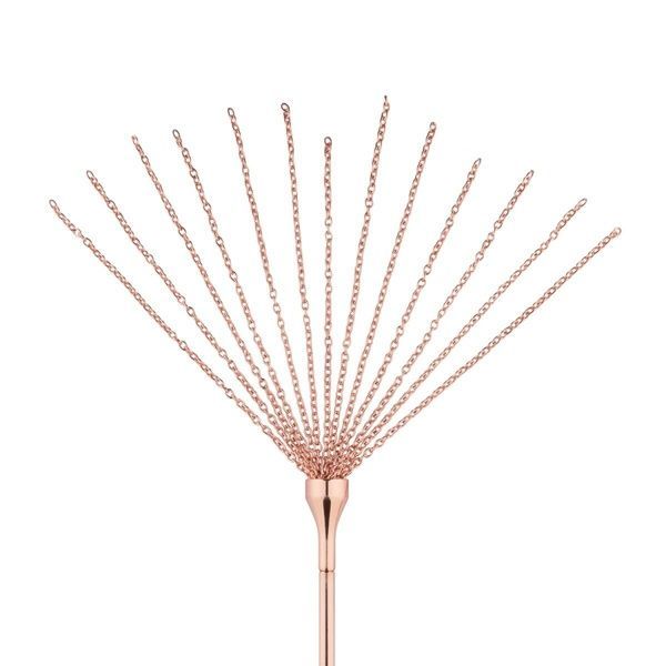 Лоскітка з металевим флогером Rosy Gold - Feather Tickler & Whip SX3909 фото