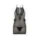 Сорочка прозора приталена Passion ERZA CHEMISE S/M, black, трусики PS26005 фото 8