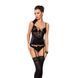 (SALE) Корсет з пажами TONYA CORSET black S/M - Passion Exclusive, трусики PS24108 фото 6