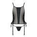 Сітчастий корсет з екошкіри Passion MALWIA CORSET 4XL/5XL black, з люверсами та знімними пажами SO7098 фото 3