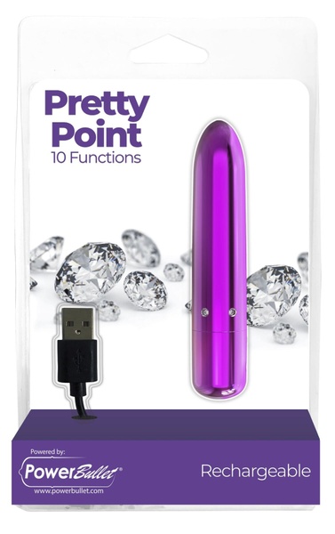 PowerBullet - Pretty Point Rechargeable Bullet Purple - Віброкуля TM0000383 фото