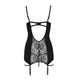 Сорочка приталена з пажами PAULINE CHEMISE black S/M - Passion, трусики EL15802 фото 13