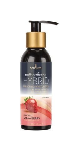 Змазка водно-силіконова Sensuva Hybrid Strawberry (125 мл) без цукру, можна для оральних пестощів SO3245 фото