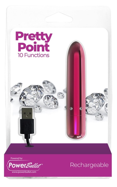 PowerBullet - Pretty Point Rechargeable Bullet Pink - Віброкуля TM0000384 фото