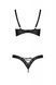 Комплект з екошкіри Passion CELINE BIKINI 4XL/5XL black, відкритий бра, стрінги зі шнурівкою SO7057 фото 8